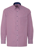 ETERNA LANGARM HEMD COMFORT FIT POPELINE BORDEAUX KARIERT