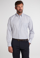 ETERNA LANGARM HEMD COMFORT FIT POPELINE GRAU KARIERT