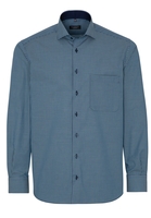ETERNA LANGARM HEMD COMFORT FIT POPELINE GRÜN/BLAU KARIERT