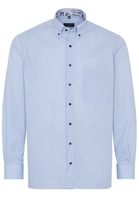 ETERNA LANGARM HEMD COMFORT FIT POPELINE HELLBLAU/WEISS KARIERT