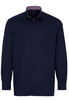 ETERNA LANGARM HEMD COMFORT FIT POPELINE MARINE UNIFARBEN
