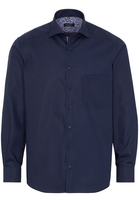 ETERNA LANGARM HEMD COMFORT FIT POPELINE MARINE UNIFARBEN