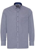 ETERNA LANGARM HEMD COMFORT FIT POPELINE MARINE/WEISS KARIERT