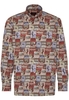 ETERNA LANGARM HEMD COMFORT FIT POPELINE ROT/BLAU BEDRUCKT