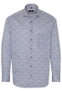 ETERNA LANGARM HEMD COMFORT FIT TWILL BEIGE/BLAU BEDRUCKT