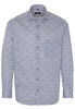 ETERNA LANGARM HEMD COMFORT FIT TWILL BEIGE/BLAU BEDRUCKT
