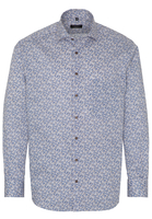 ETERNA LANGARM HEMD COMFORT FIT TWILL BEIGE/BLAU BEDRUCKT