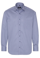 ETERNA LANGARM HEMD COMFORT FIT TWILL BLAU BEDRUCKT