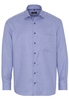 ETERNA LANGARM HEMD COMFORT FIT TWILL BLAU STRUKTURIERT