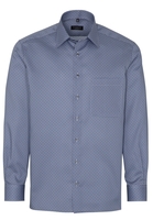 ETERNA LANGARM HEMD COMFORT FIT TWILL BLAU/GRAU BEDRUCKT
