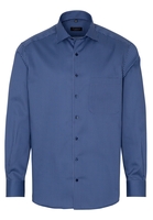 ETERNA LANGARM HEMD COMFORT FIT TWILL BLAU/MARINE BEDRUCKT