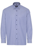ETERNA LANGARM HEMD COMFORT FIT TWILL BLAU/WEIß GESTREIFT