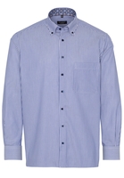 ETERNA LANGARM HEMD COMFORT FIT TWILL BLAU/WEIß GESTREIFT