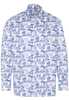 ETERNA LANGARM HEMD COMFORT FIT TWILL BLAU/WEISS BEDRUCKT