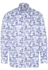 ETERNA LANGARM HEMD COMFORT FIT TWILL BLAU/WEISS BEDRUCKT