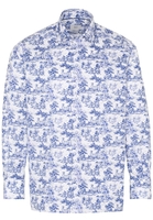 ETERNA LANGARM HEMD COMFORT FIT TWILL BLAU/WEISS BEDRUCKT