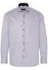 ETERNA LANGARM HEMD COMFORT FIT TWILL BRAUN/BLAU BEDRUCKT