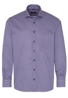 ETERNA LANGARM HEMD COMFORT FIT TWILL DUNKELBLAU BEDRUCKT