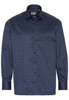ETERNA LANGARM HEMD COMFORT FIT TWILL DUNKELBLAU BEDRUCKT