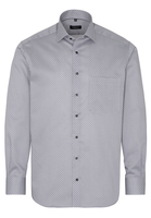 ETERNA LANGARM HEMD COMFORT FIT TWILL GRAU BEDRUCKT