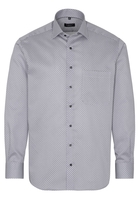 ETERNA LANGARM HEMD COMFORT FIT TWILL GRAU BEDRUCKT