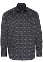 ETERNA LANGARM HEMD COMFORT FIT TWILL GRAU BEDRUCKT