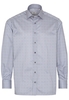 ETERNA LANGARM HEMD COMFORT FIT TWILL GRAU/BLAU BEDRUCKT