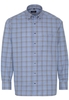 ETERNA LANGARM HEMD COMFORT FIT TWILL GRAU/BLAU KARIERT