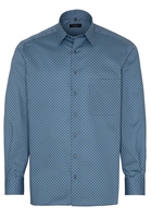 ETERNA LANGARM HEMD COMFORT FIT TWILL GRÜN/BLAU BEDRUCKT