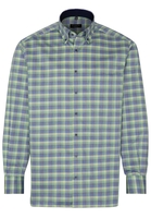 ETERNA LANGARM HEMD COMFORT FIT TWILL GRÜN/BLAU KARIERT