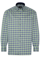 ETERNA LANGARM HEMD COMFORT FIT TWILL GRÜN/BLAU KARIERT