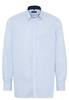 ETERNA LANGARM HEMD COMFORT FIT TWILL HELLBLAU GESTREIFT