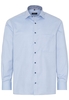 ETERNA LANGARM HEMD COMFORT FIT TWILL HELLBLAU STRUKTURIERT