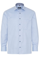 ETERNA LANGARM HEMD COMFORT FIT TWILL HELLBLAU STRUKTURIERT