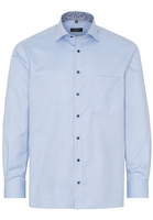 ETERNA LANGARM HEMD COMFORT FIT TWILL HELLBLAU STRUKTURIERT