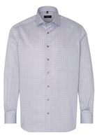 ETERNA LANGARM HEMD COMFORT FIT TWILL HELLBLAU/BRAUN BEDRUCKT