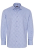 ETERNA LANGARM HEMD MODERN FIT FISCHGRAT BLAU BEDRUCKT
