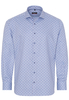 ETERNA LANGARM HEMD MODERN FIT FISCHGRAT BLAU BEDRUCKT