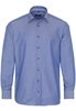 ETERNA LANGARM HEMD MODERN FIT FISCHGRAT BLAU STRUKTURIERT