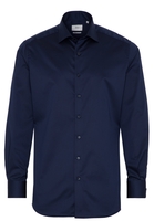 ETERNA LANGARM HEMD MODERN FIT GENTLE SHIRT TWILL BLAU UNIFARBEN