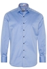 ETERNA LANGARM HEMD MODERN FIT GENTLE SHIRT TWILL BLAU UNIFARBEN