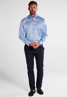 ETERNA LANGARM HEMD MODERN FIT GENTLE SHIRT TWILL BLAU UNIFARBEN