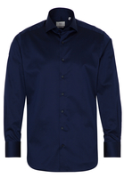 ETERNA LANGARM HEMD MODERN FIT GENTLE SHIRT TWILL BLAU UNIFARBEN