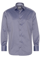 ETERNA LANGARM HEMD MODERN FIT GENTLE SHIRT TWILL SILBERGRAU UNIFARBEN