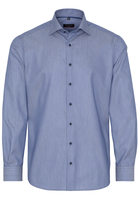 ETERNA LANGARM HEMD MODERN FIT KETTLANCÉ BLAU STRUKTURIERT