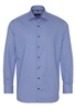 ETERNA LANGARM HEMD MODERN FIT KETTLANCÉ BLAU STRUKTURIERT