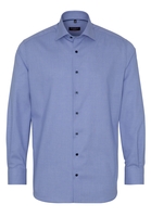 ETERNA LANGARM HEMD MODERN FIT KETTLANCÉ BLAU STRUKTURIERT
