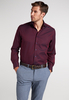 ETERNA LANGARM HEMD MODERN FIT KETTLANCÉ BORDEAUX STRUKTURIERT