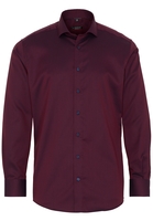 ETERNA LANGARM HEMD MODERN FIT KETTLANCÉ BORDEAUX STRUKTURIERT