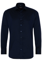 ETERNA LANGARM HEMD MODERN FIT KETTLANCÉ MARINEBLAU STRUKTURIERT